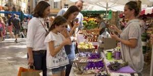 Marché en provence dans la région non loin de beynes près des gites des lavandes chez Magali AIMAR